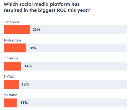 Which Social Media Platform Has Resulted in the Biggest ROI This Year